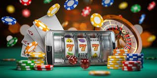 Online slot game reels spinning on a mobile phone screen